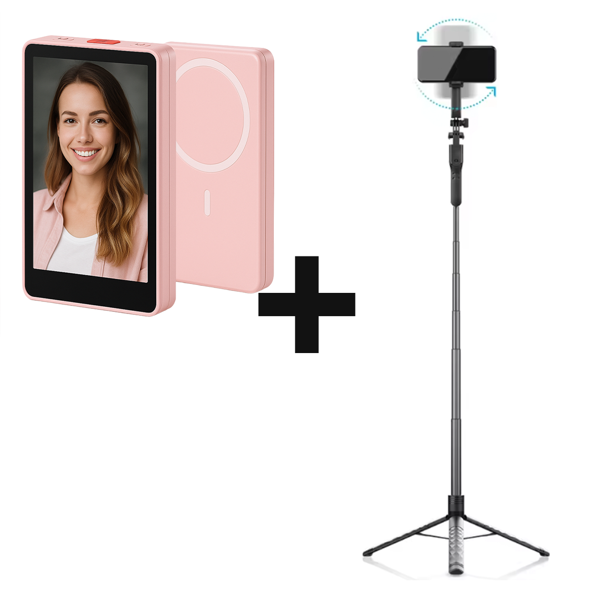 SnapScreen + Stativ mit LED-Licht