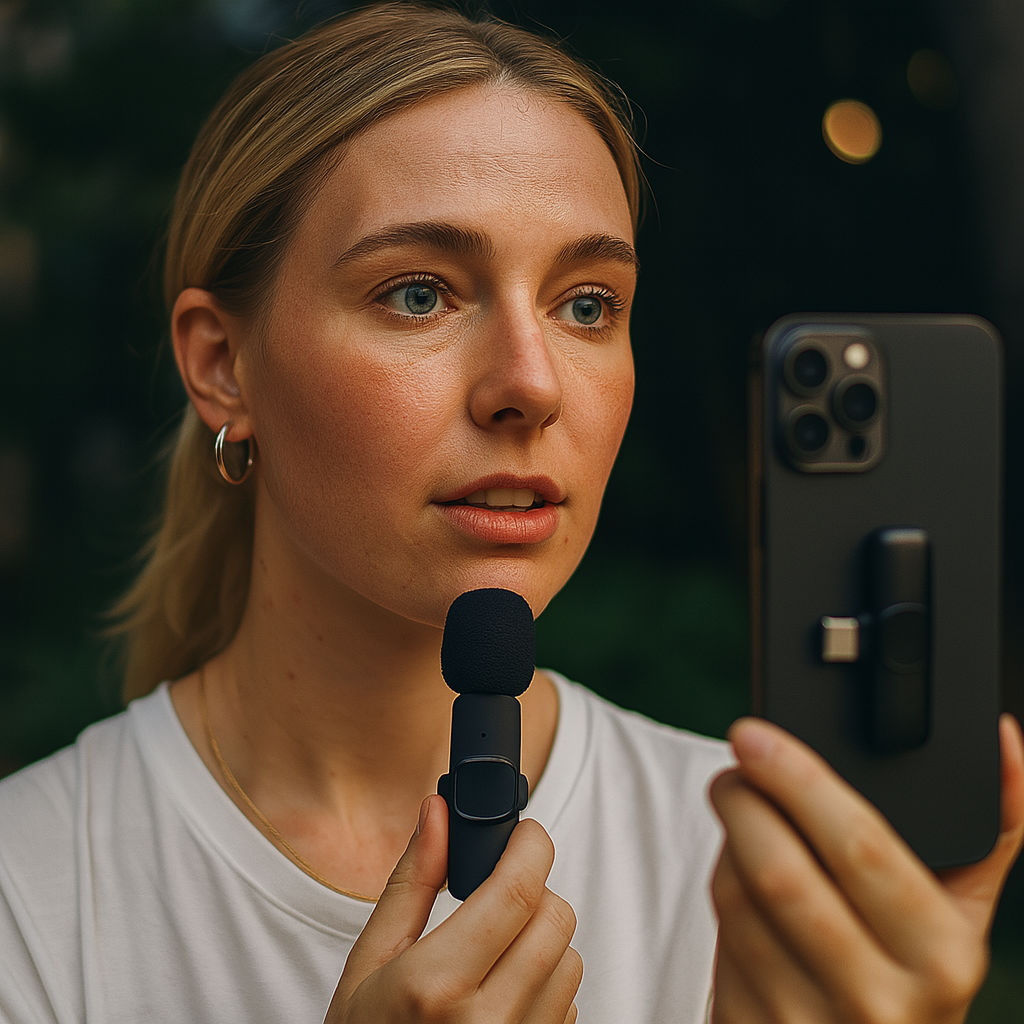 SnapScreen + Mikro + Stativ mit LED-Licht