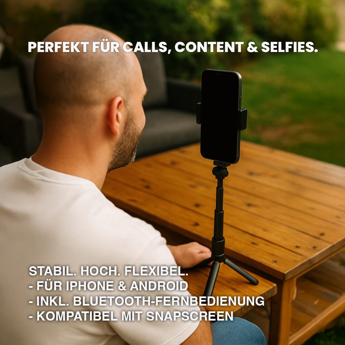 Stativ mit LED-Licht